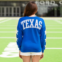 Load image into Gallery viewer, 50099 - Texas Star Patch Long Sleeve Top - Royal Blue
