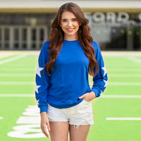 Load image into Gallery viewer, 50099 - Texas Star Patch Long Sleeve Top - Royal Blue
