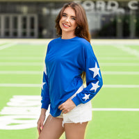 Load image into Gallery viewer, 50099 - Texas Star Patch Long Sleeve Top - Royal Blue

