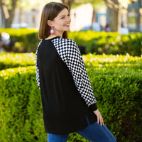 Load image into Gallery viewer, 50105 - Feeling Lucky Checkered Long Sleeve Top
