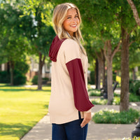 Load image into Gallery viewer, 50109 - Ribbed Color Block Hoodie
