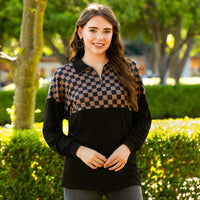 Load image into Gallery viewer, 50113 - Checkered Half-Zip Pullover
