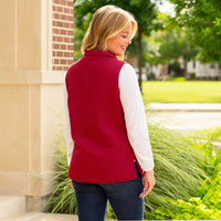Load image into Gallery viewer, 50126 - Quilted Zip-Up Vest with Pockets - Maroon
