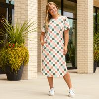 Load image into Gallery viewer, 50145 - Half Sleeve Checkered Dress with Pockets
