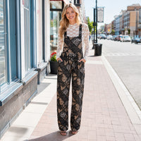 Load image into Gallery viewer, 50307 – Paisley Patchwork Print Wide Leg Overalls with Pockets
