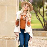 Load image into Gallery viewer, 6115 - Aztec Print Fashion Vest - White
