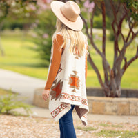 Load image into Gallery viewer, 6115 - Aztec Print Fashion Vest - White
