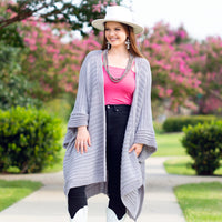 Load image into Gallery viewer, 6399 - Oversized Knit Cardigan - Grey
