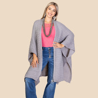 Load image into Gallery viewer, 6399 - Oversized Knit Cardigan - Grey
