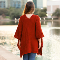 Load image into Gallery viewer, 6399 - Oversized Knit Cardigan - Rust
