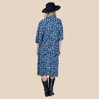 Load image into Gallery viewer, 6658 - Leopard Print Duster - Blue
