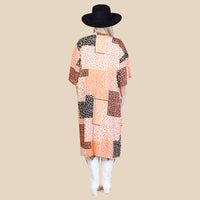 Load image into Gallery viewer, 6704 - Leopard Color Block Duster - Orange
