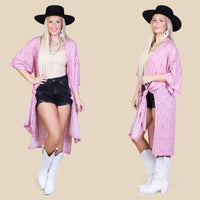 Load image into Gallery viewer, 6706 - Leopard Duster - Pink
