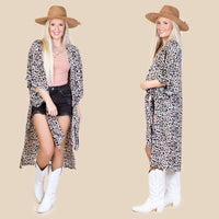 Load image into Gallery viewer, 6711 - Leopard Duster - Beige
