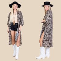 Load image into Gallery viewer, 6711 - Leopard Duster - Brown
