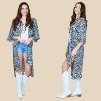 Load image into Gallery viewer, 6711 - Leopard Duster - Grey
