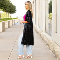 Load image into Gallery viewer, 6721 - Sequin Duster - Black
