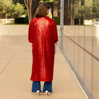 Load image into Gallery viewer, 6721 - Sequin Duster - Red
