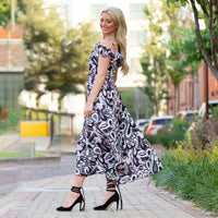 Load image into Gallery viewer, 6780 - Off Shoulder Floral Dress
