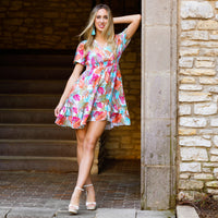 Load image into Gallery viewer, 6786 - Tropical Print Mini Dress
