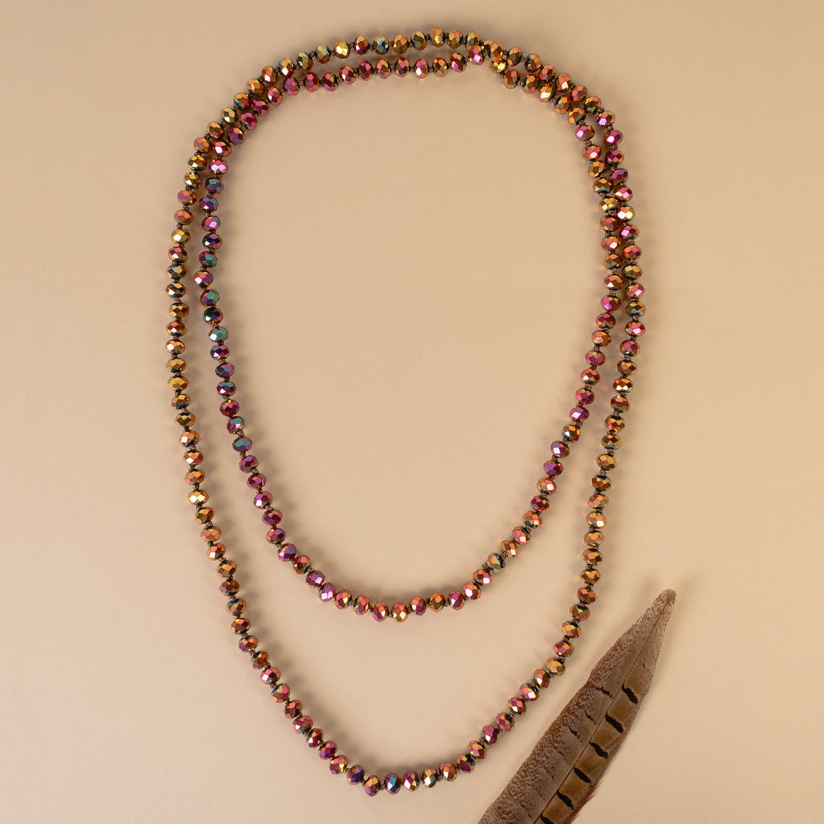 72028-27 - Crystal Beaded Necklace - Multi