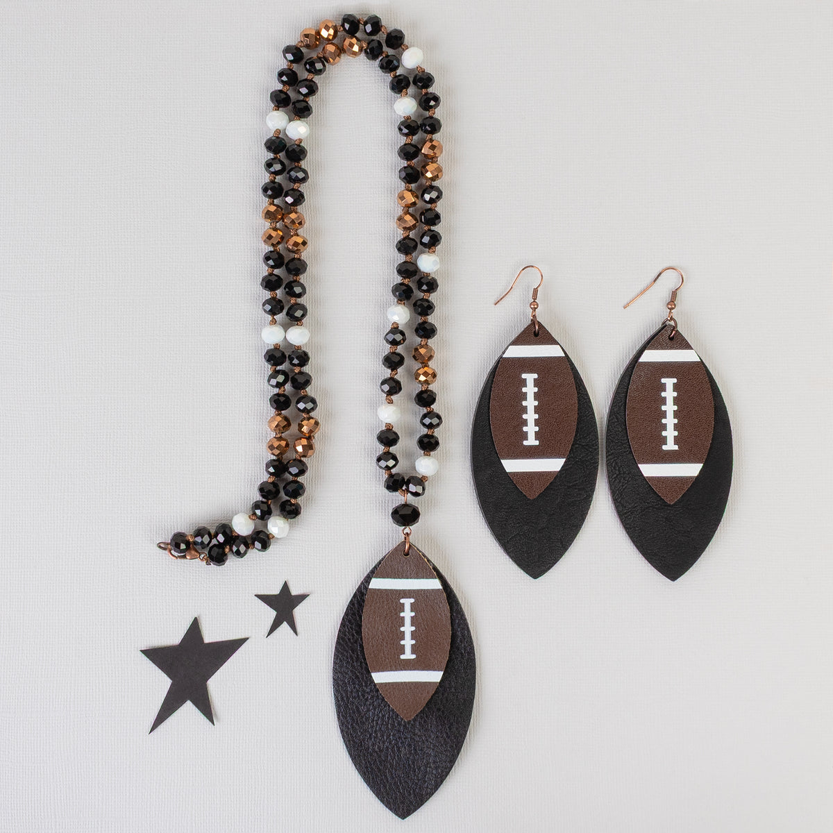 Football Jewelry Set - Black