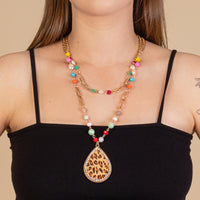 Load image into Gallery viewer, 72937 - Animal Print Necklace - Multi
