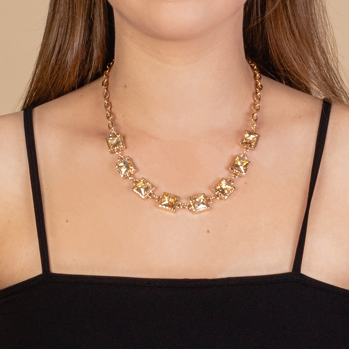 72961 - Crystal Necklace - Gold