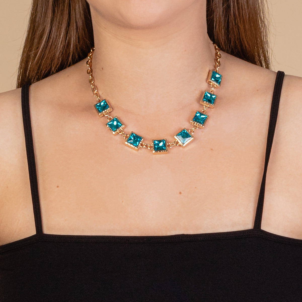 72961 - Crystal Necklace - Turquoise