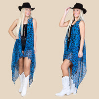 Load image into Gallery viewer, 7894 - Leopard Vest - Blue
