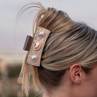 Load image into Gallery viewer, 79041 - Crystal Claw Clip - Brown
