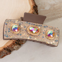 Load image into Gallery viewer, 79041 - Crystal Claw Clip - Brown
