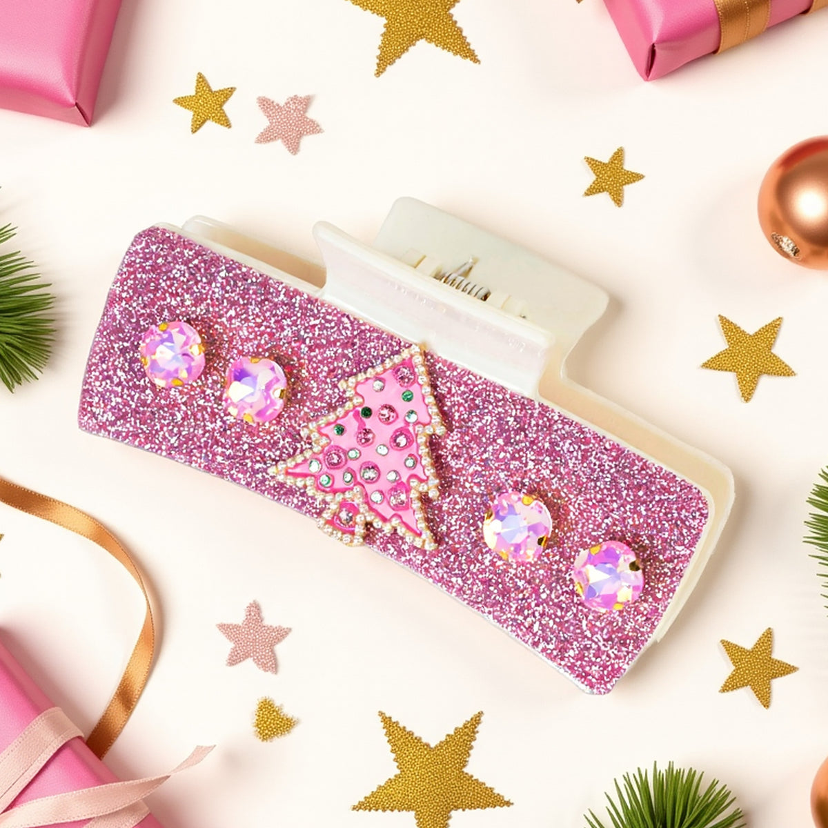 79088 - Christmas Claw Clip - Fuchsia