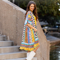 Load image into Gallery viewer, 8932 - Multicolor Abstract Print Duster
