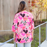 Load image into Gallery viewer, 8940 - Heart Print Valentine's Duster
