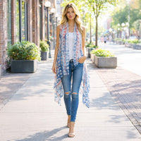 Load image into Gallery viewer, 8956 – Red White &amp; Blue Flag Vest
