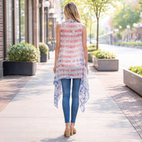 Load image into Gallery viewer, 8956 – Red White &amp; Blue Flag Vest
