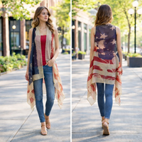 Load image into Gallery viewer, 8957 – Red White &amp; Blue Flag Vest
