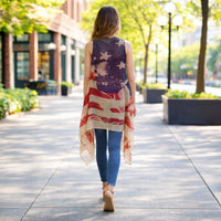 Load image into Gallery viewer, 8957 – Red White &amp; Blue Flag Vest
