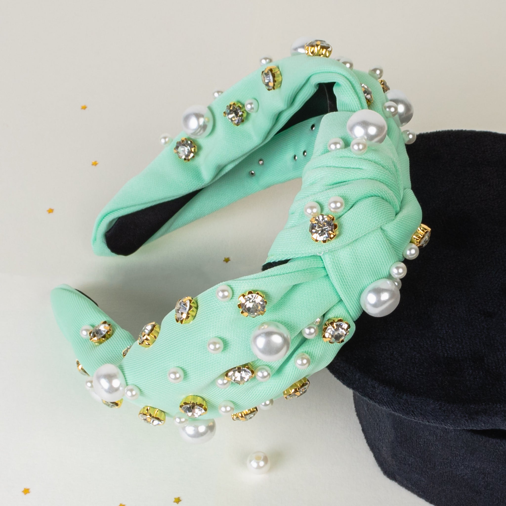Stoney Clover Lane Mint Pearl-Embellished Headband display picture 1