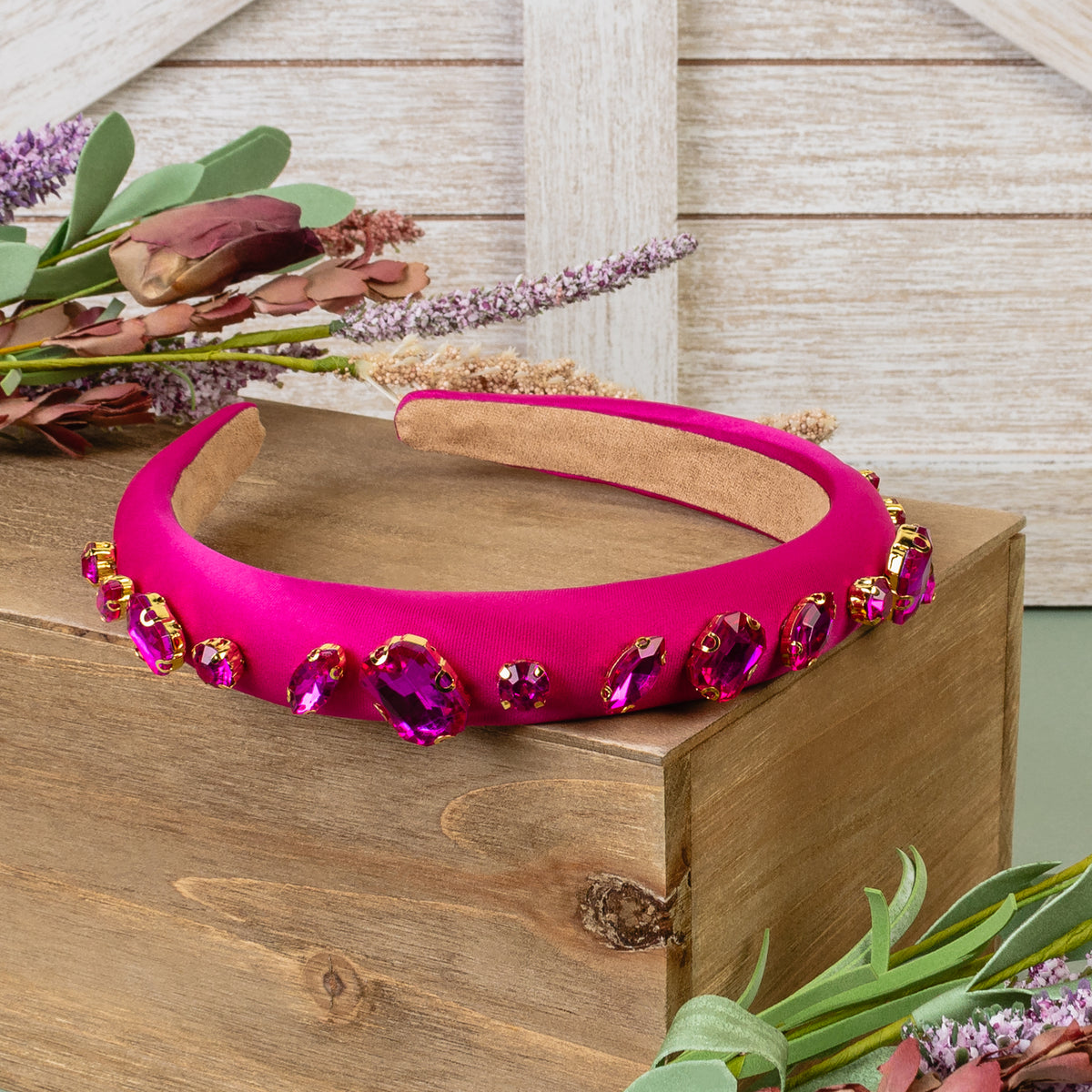 91012 - Crystal Headband - Fuchsia