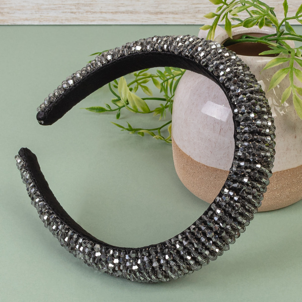 91013 - Crystal Headband - Black Diamond