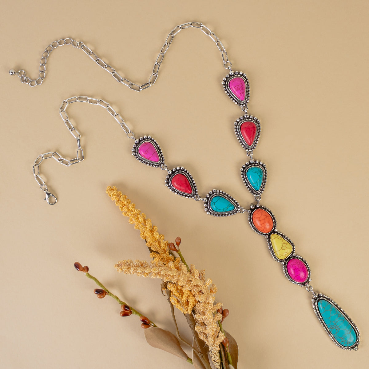 92001 - Squash Blossom Necklace - Multi