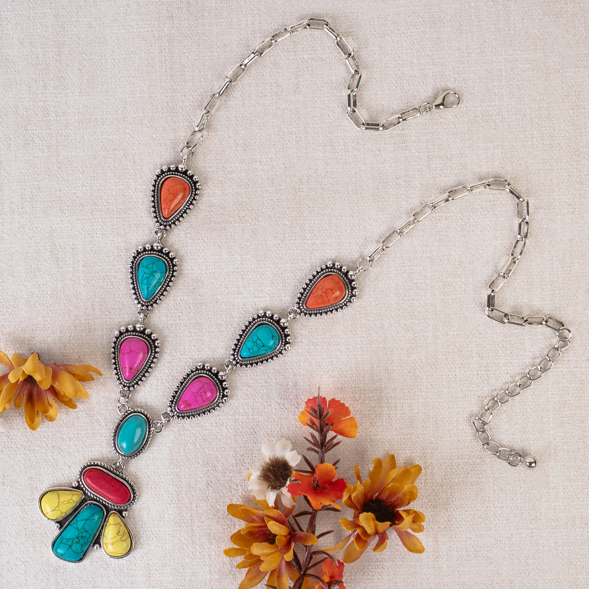 92002 - Squash Blossom Necklace - Multi