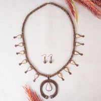 Load image into Gallery viewer, 92003 - Squash Blossom Necklace - Ivory &amp; Copper
