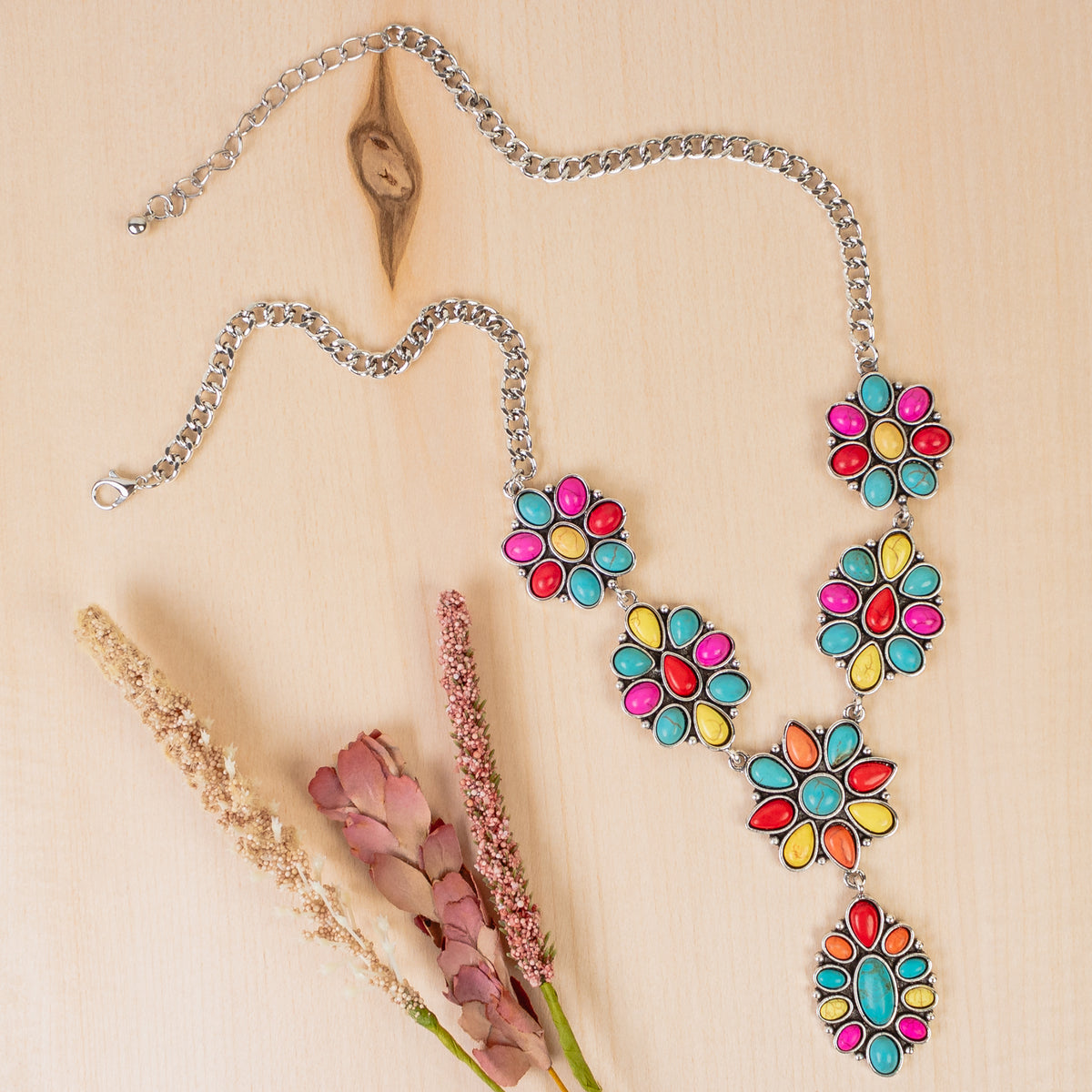 92007 - Squash Blossom Necklace - Multi