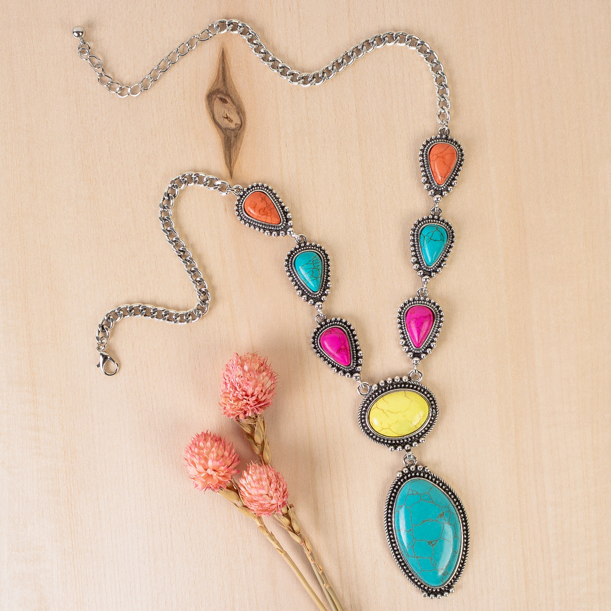 92010 - Squash Blossom Necklace - Multi