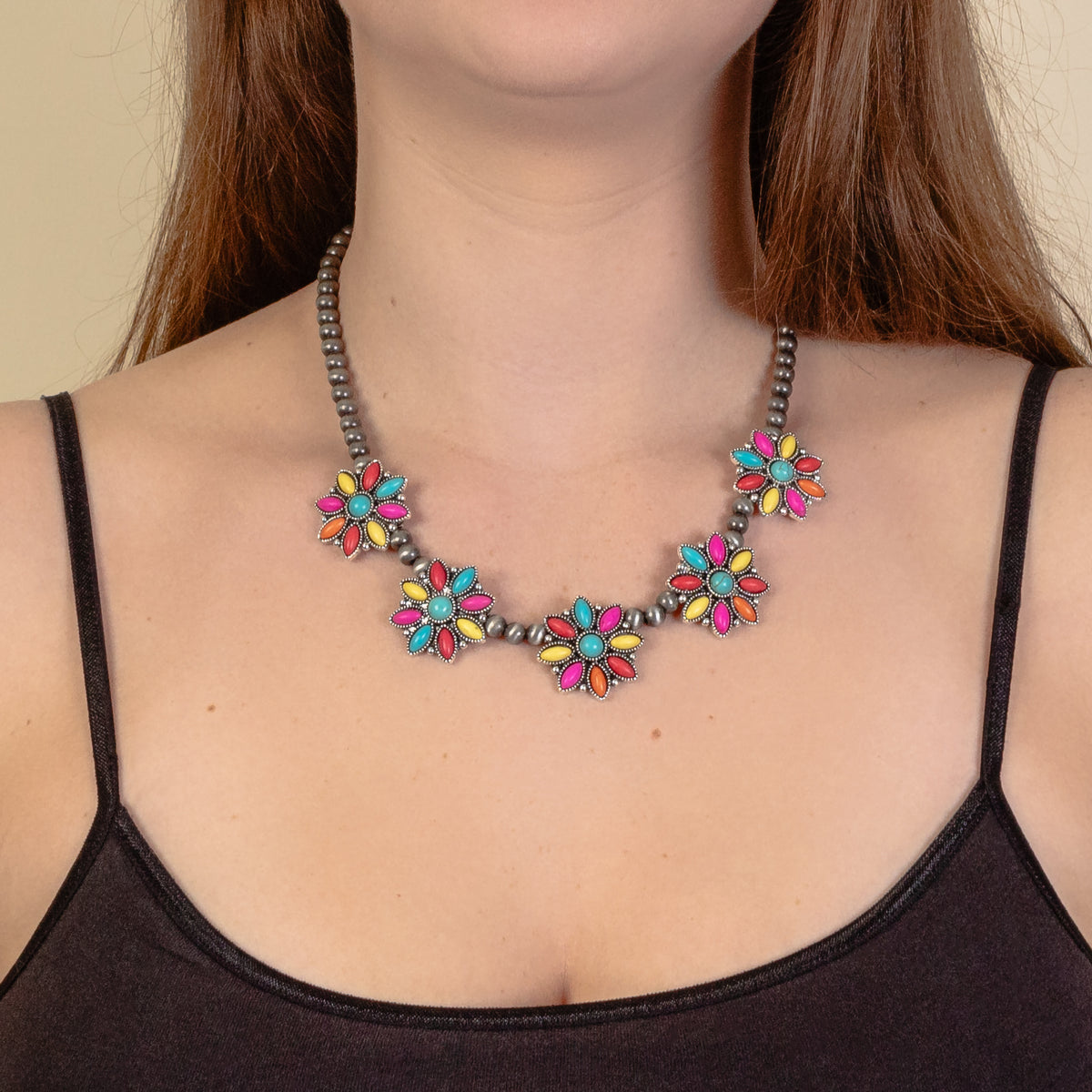 92047 - Squash Blossom Necklace - Multi