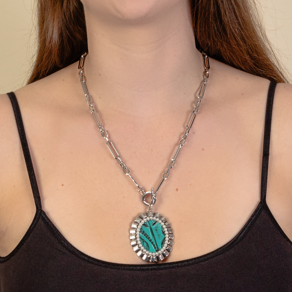 92062 - Western Squash Blossom Necklace - Turquoise