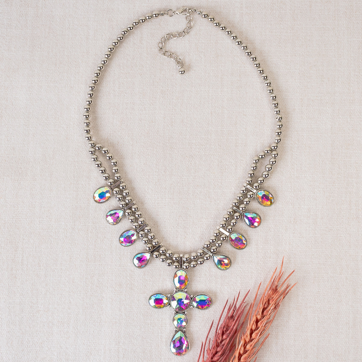 92079 - Crystal Pendant Necklace - AB